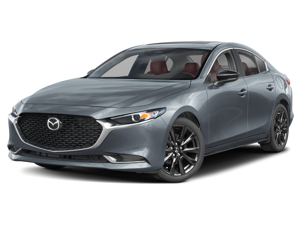 2025 Mazda Mazda3 2.5 S Carbon Edition in Polymetal Gray Metallic — front three-quarter view