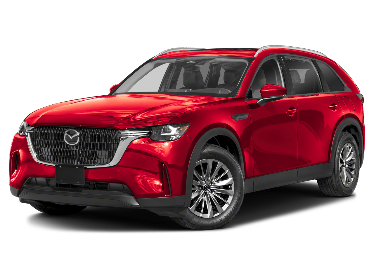 2025 Mazda Mazda CX-90 3.3 Turbo Preferred in Soul Red Crystal Metallic — front three-quarter view