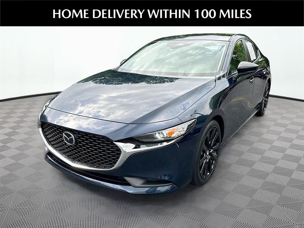 2024 Mazda Mazda3 2.5 S Select Sport in Deep Crystal Blue Mica — front three-quarter view