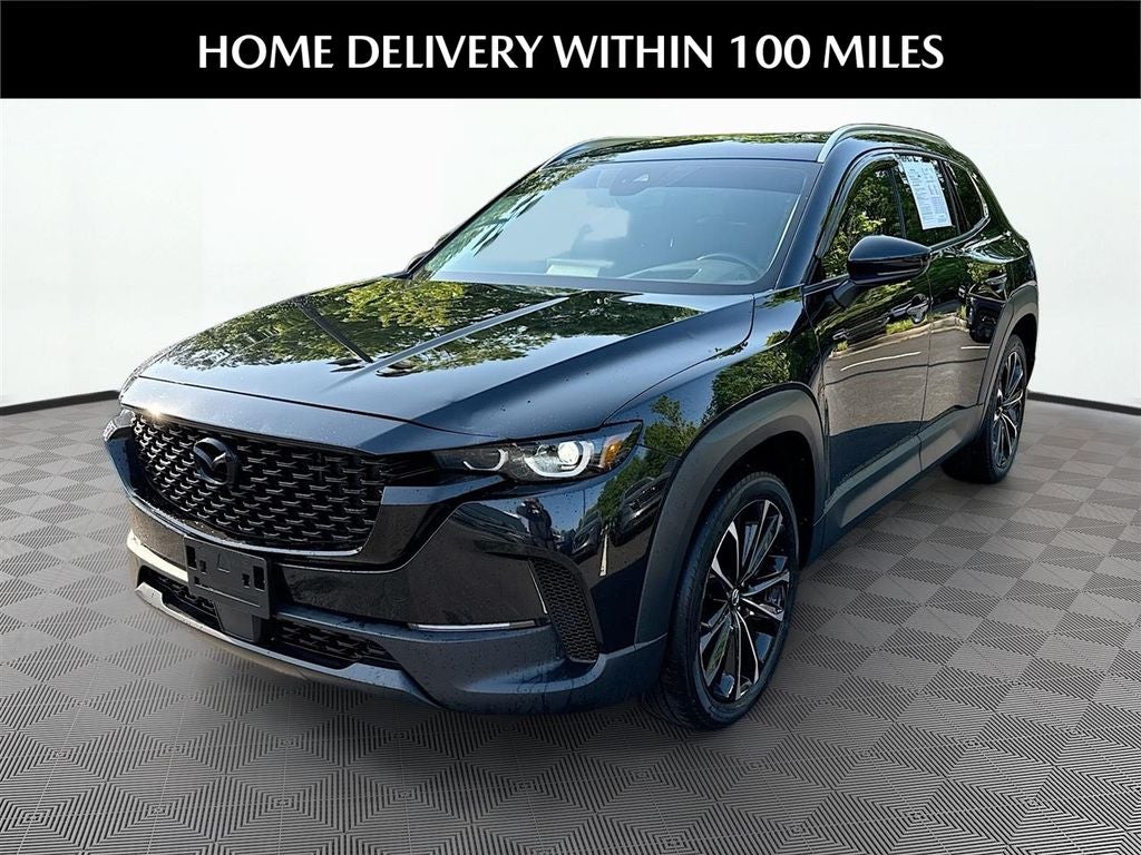 2023 Mazda Mazda CX-50 2.5 S Premium Plus Package in Jet Black Mica — front three-quarter view