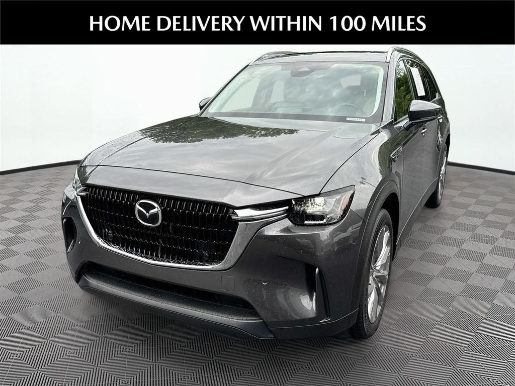 2026 Mazda Mazda CX-90 3.3 Turbo Preferred in Machine Gray Metallic — front three-quarter view
