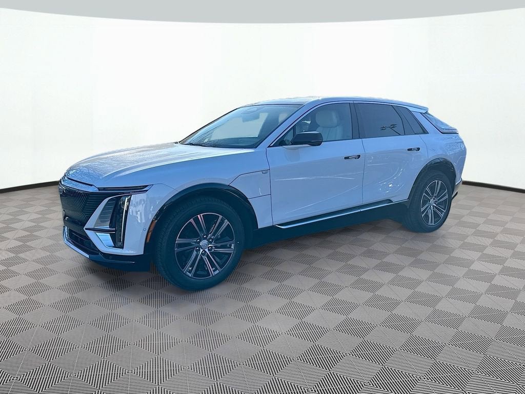 2026 Cadillac LYRIQ Luxury in Vibrant White Tricoat — front three-quarter view