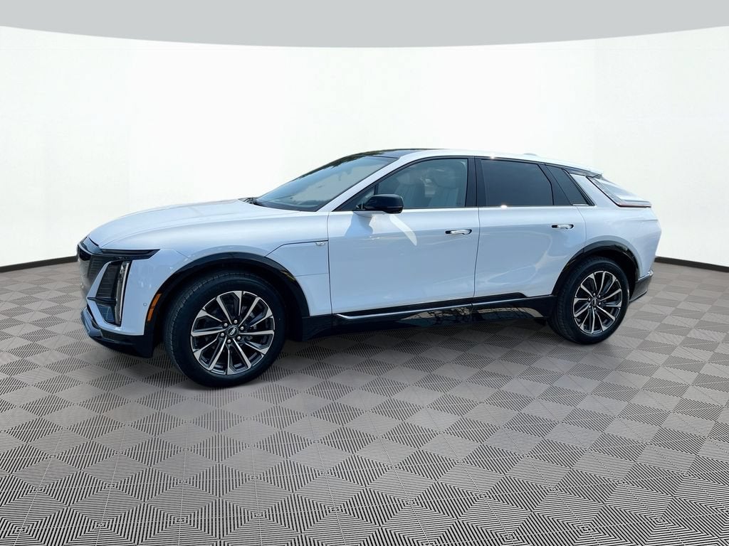 2026 Cadillac LYRIQ Sport in Vibrant White Tricoat — front three-quarter view
