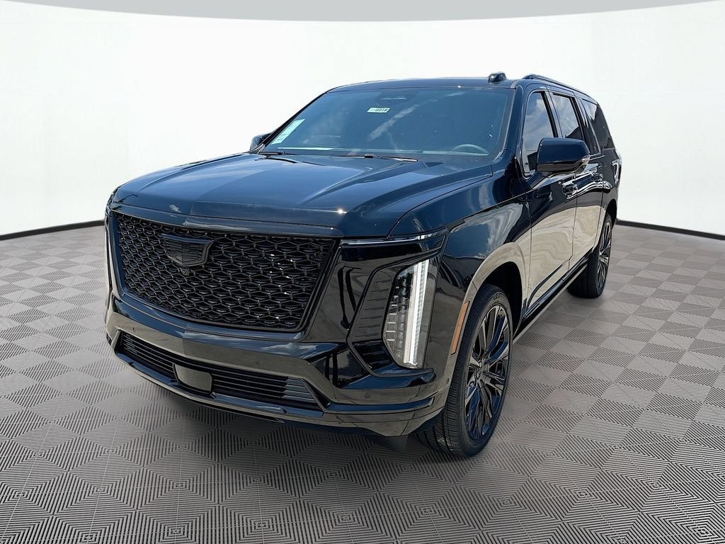2026 Cadillac Escalade ESV Luxury in Black Raven — front three-quarter view