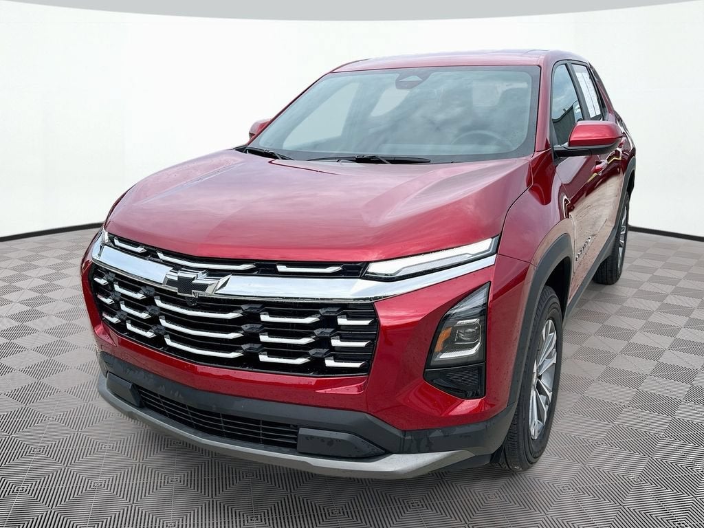 2026 Chevrolet Equinox LT in Radiant Red Tintcoat — front three-quarter view