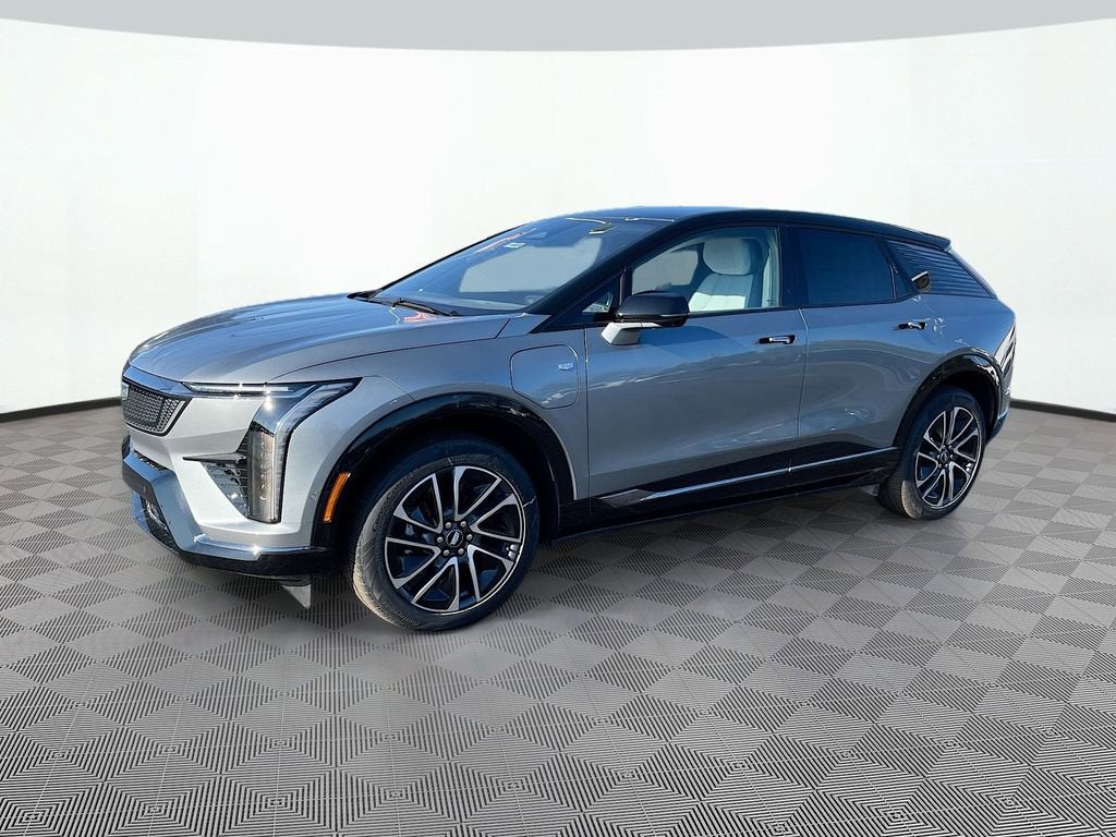 2026 Cadillac OPTIQ Sport in Argent Silver Metallic — front three-quarter view